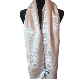 Salvatore Ferragamo Cream Silk Wrap